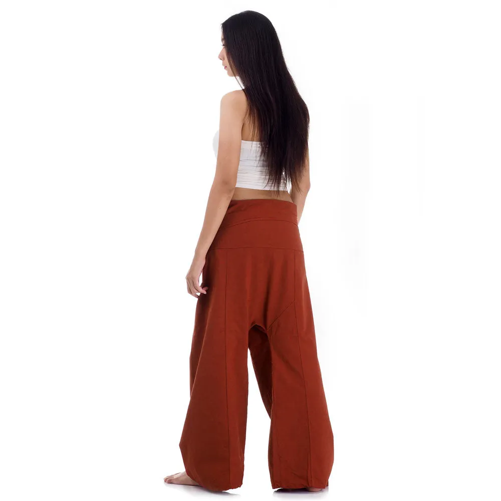 Women's Thai Fisherman Pants Crimson Sunset