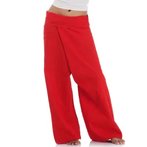 Women's Thai Fisherman Pants Crimson Sunset