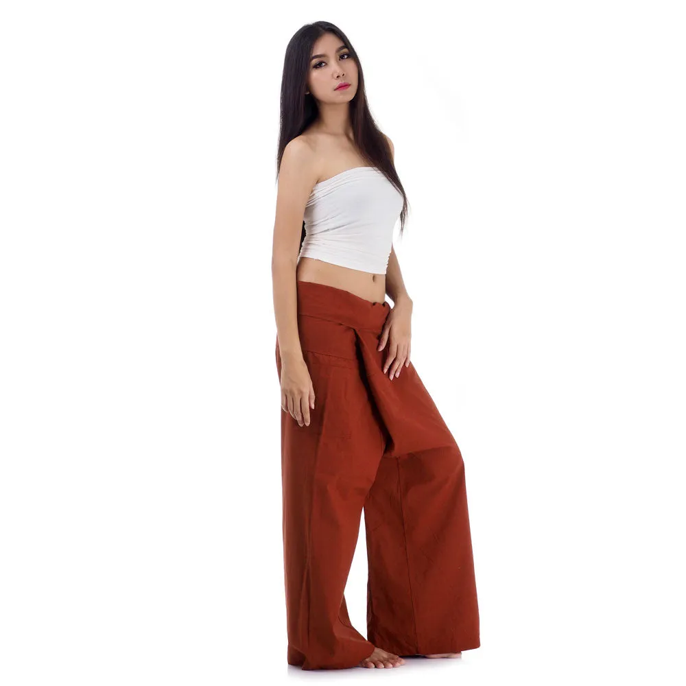 Women's Thai Fisherman Pants Crimson Sunset