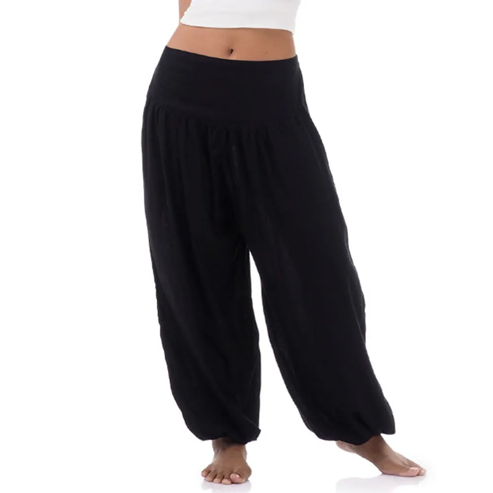 Women's Thai Harem Pants Elephant Gray