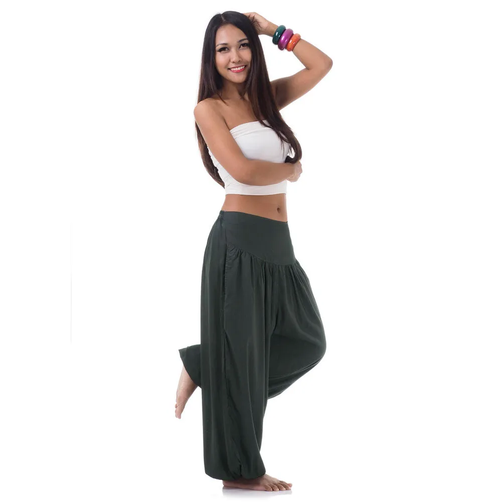 Women's Thai Harem Pants Elephant Gray